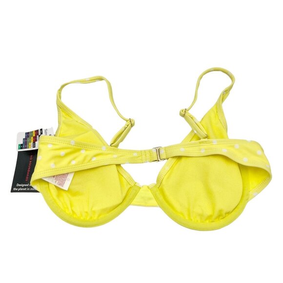 No Boundaries Medium 7-9 Yellow White Dot Underwire Bikini Top Juniors NWT - Picture 3 of 7
